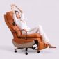 Ghế giám đốc da bò chỉnh điện ngả nằm chân nhôm GAK996