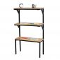 Kệ trưng bày 3 tầng 80x30x135cm gỗ cao su KTB68192