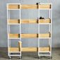 Kệ sách 4 tầng di động 100x30x120cm gỗ cao su KS68262