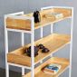 Kệ sách 4 tầng di động 100x30x120cm gỗ cao su KS68262