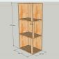 Kệ Sách 3 Tầng Gỗ Cao Su 50x32x115cm-  KS68264