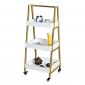 Kệ trưng bày 3 tầng di động 44x40x100cm gỗ cao su TDSL009