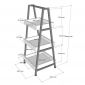 Kệ trưng bày di động 44x40x100cm gỗ cao su TDSL009