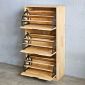 Tủ giày 3 ngăn 60x30x100cm gỗ cao su KG68014
