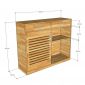 Tủ để đồ 100x30x83cm gỗ cao su KTB68195