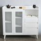 Tủ trang trí cửa kính 120x40x105cm gỗ cao su KTB68196