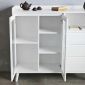 Tủ trang trí cửa kính 120x40x105cm gỗ cao su KTB68196