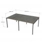 Bàn cụm 4 người 200x120cm gỗ plywood hệ Slean HBSL041