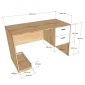 Bàn máy tính có ngăn tủ 120x60cm gỗ cao su BD68128