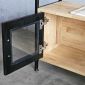 Kệ trang trí có ngăn tủ 74x30x160cm gỗ cao su KS68266