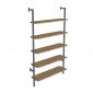 Kệ sách áp tường 5 tầng 106x28x180cm gỗ cao su KS68268