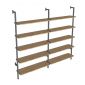 Kệ sách áp tường 5 tầng 208x28x180cm gỗ cao su KS68269