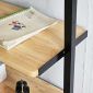 Kệ sách áp tường có tủ 208x28x180cm gỗ cao su KS68270