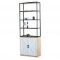 Kệ trang trí 80x30x220cm gỗ cao su KTB68199