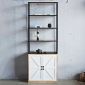 Kệ trang trí 80x30x220cm gỗ cao su KTB68199