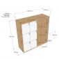 Tủ Locker 12 ngăn khóa số 120x45x120cm gỗ cao su THSL005