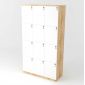 Tủ Locker 12 ngăn khóa số 100x45x160cm gỗ cao su THSL008