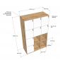 Tủ Locker 12 ngăn khóa số 100x45x160cm gỗ cao su THSL008