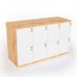 Tủ Locker 8 ngăn khóa số 120x45x75cm gỗ cao su THSL003