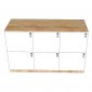 Tủ Locker 6 ngăn khóa số 120x45x75cm gỗ cao su THSL006