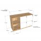 Tủ Locker 6 ngăn khóa số 120x45x75cm gỗ cao su THSL006