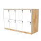 Tủ Locker 8 ngăn khóa số 120x45x75cm gỗ cao su THSL003