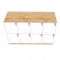Tủ Locker 8 ngăn khóa số 120x45x75cm gỗ cao su THSL003