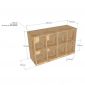 Tủ Locker 8 ngăn khóa số 120x45x75cm gỗ cao su THSL003