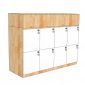 Tủ Locker 8 ngăn khóa số 120x45x75cm gỗ cao su THSL004