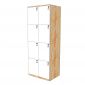 Tủ Locker 8 ngăn khóa số 60x45x160cm gỗ cao su THSL007