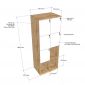 Tủ Locker 8 ngăn khóa số 60x45x160cm gỗ cao su THSL007