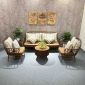 Ghế sofa đôi Song Trúc gỗ tần bì SFB68091