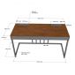 Bàn làm việc Lineo 140x60cm gỗ cao su BD68132
