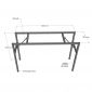 Chân sắt gấp gọn cho mặt bàn 120x40cm sơn tĩnh điện CHB68064