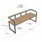 Ghế băng dài 140x45x60cm gỗ cao su GBD038