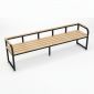 Ghế băng dài 200x45x60cm gỗ cao su GBD039