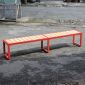 Ghế băng dài 240x40x45cm gỗ cao su chân sắt lắp ráp GBD040
