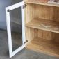 Tủ hồ sơ 3 tầng cửa kính có khóa 80x40x126cm gỗ cao su THS68033