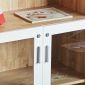 Tủ hồ sơ 3 tầng cửa kính có khóa 80x40x126cm gỗ cao su THS68033