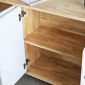 Tủ hồ sơ thấp di động 140x35x70cm gỗ cao su THS68072