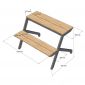 Combo 2 ghế băng liền bàn gỗ cao su 4 người ngồi GBD043