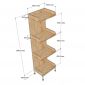 Kệ sách 4 tầng 45x33x160cm gỗ cao su KS68274