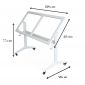 Chân sắt gấp gọn di động ver2  cho bàn học 120x40cm CHB68058