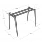 Chân sắt lắp ráp cho bàn 100x60cm hệ Tứ Giác Côn CBHD001