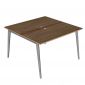 Bàn cụm 2 người 120x120cm gỗ plywood hệ Tứ Giác Côn HBDI010