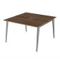 Bàn cụm 2 người 120x120cm gỗ plywood hệ Tứ Giác Côn HBDI010