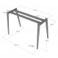 Bàn làm việc 120x60cm gỗ plywood hệ Tứ Giác Côn HBDI005
