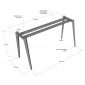 Bàn làm việc 140x60cm gỗ plywood hệ Tứ Giác Côn HBDI006