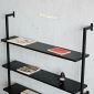 Kệ sách áp tường 4 tầng 120x25x145cm gỗ cao su KS68281