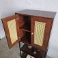 Tủ trang trí 60x35x120cm gỗ cao su khung chân sắt KTB68161